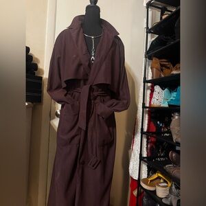 London Fog purple, full length fully lined trench Outerwear 12